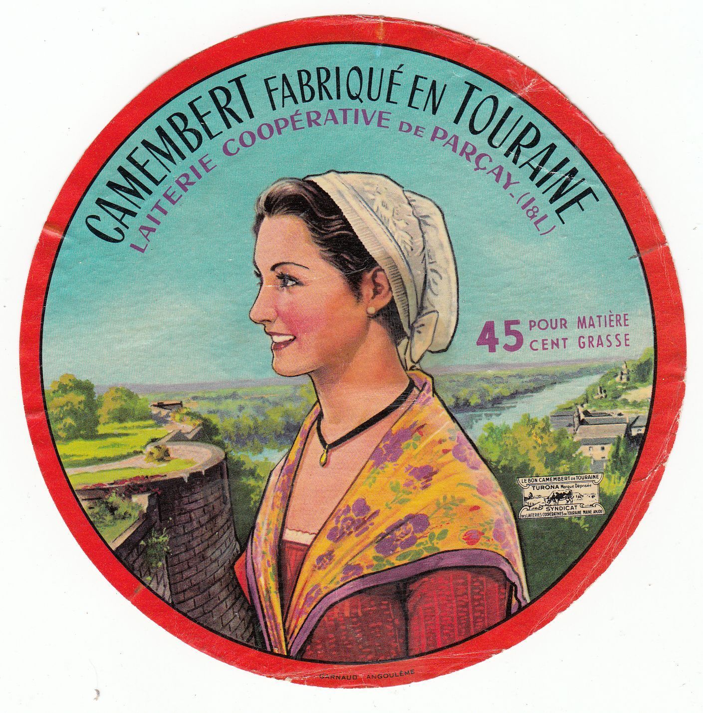 FROMAGE CAMEMBERT FABRIQUE EN TOURAINE LAITERIE DE PARCAY TURONA SYNDICAT 121663093131