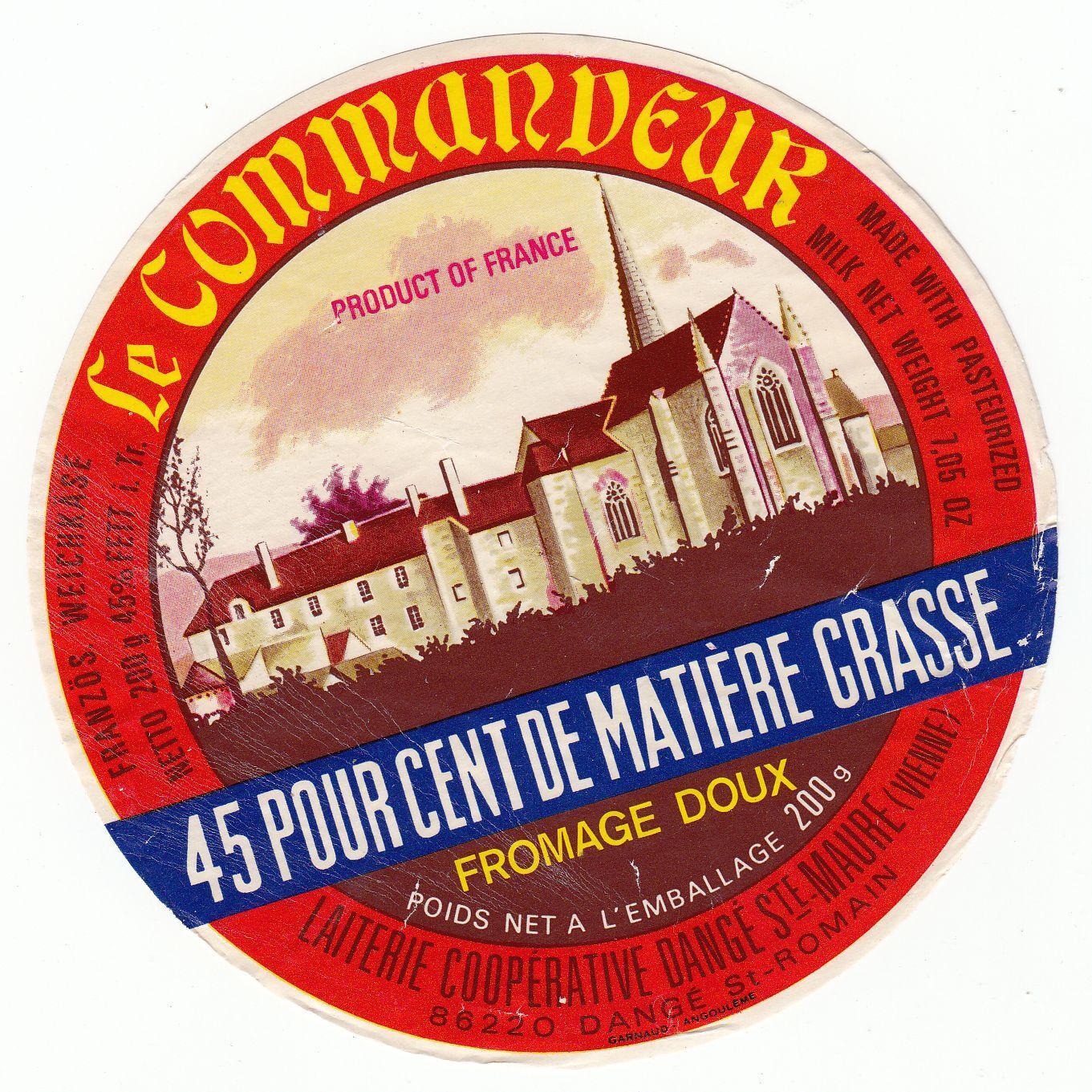 FROMAGE CAMEMBERT LE COMMANDEUR DANGE ST MAURE 400927941541