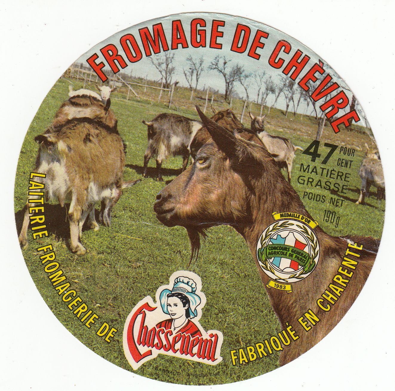 FROMAGE DE CHEVRE CHASSEUEUIL FABRIQUE EN CHARENTE 121663093111