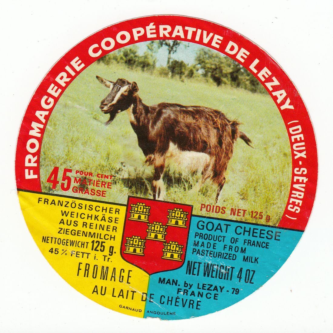 FROMAGE DE CHEVRE COOPERATIVE DE LEZAY DEUX SEVRES 121663093091