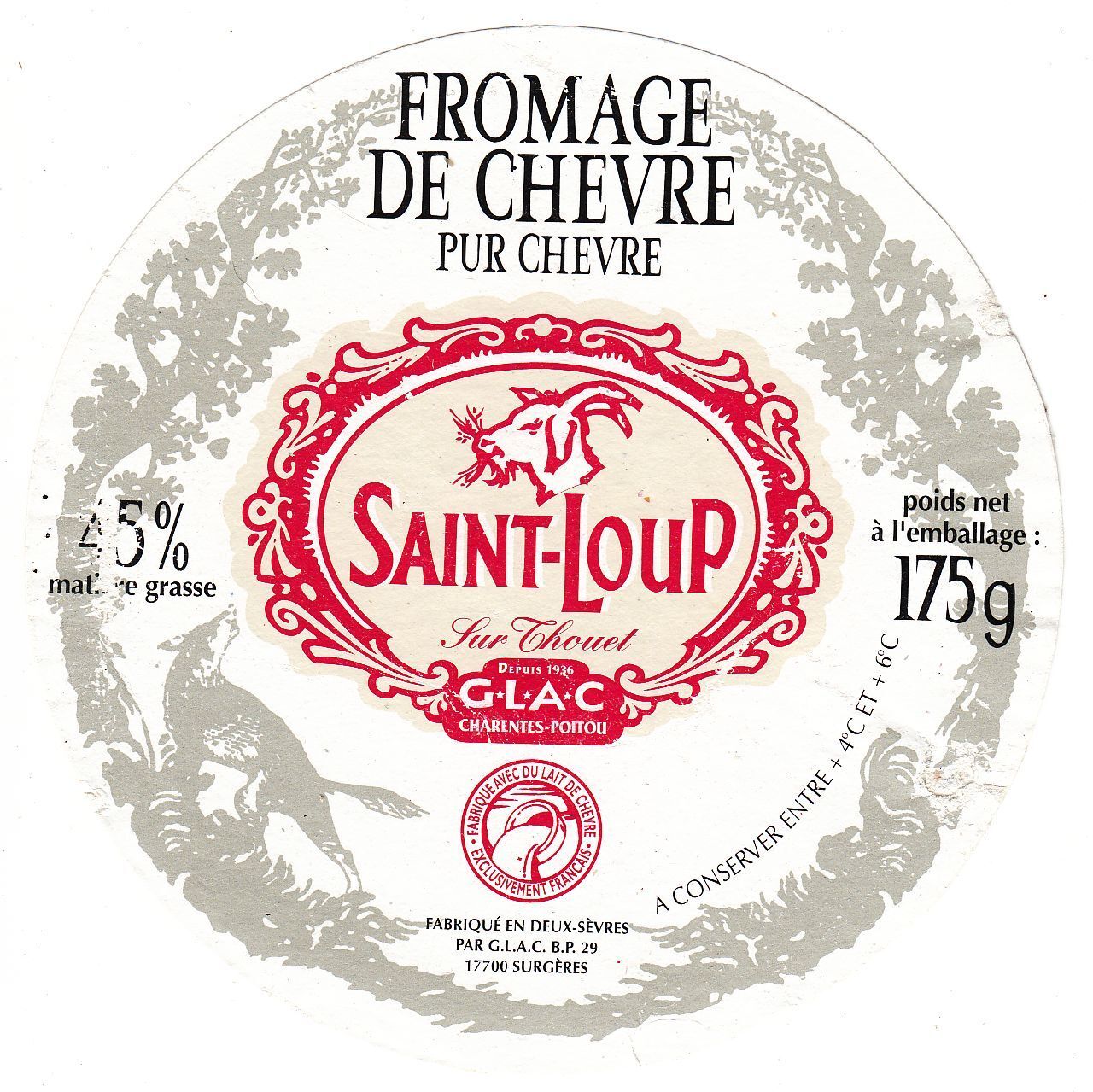 FROMAGE DE CHEVRE SAINT LOUP SUR THOUET 400927941561