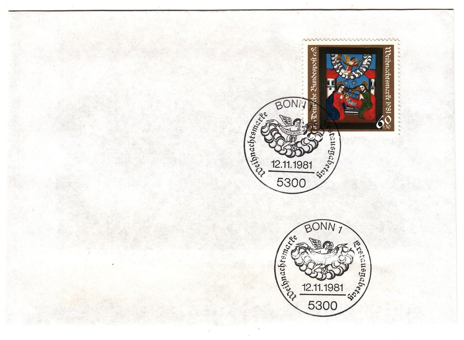 LETTRE COMMEMORATIVE ALLEMAGNE TIMBRE N 945 PEINTURE FOLKLORIQUE INCONNU 401068369071