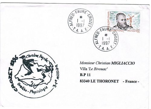 LETTRE TAFF ALFRED FAURE CROZET A THORONET 1997 110618863231