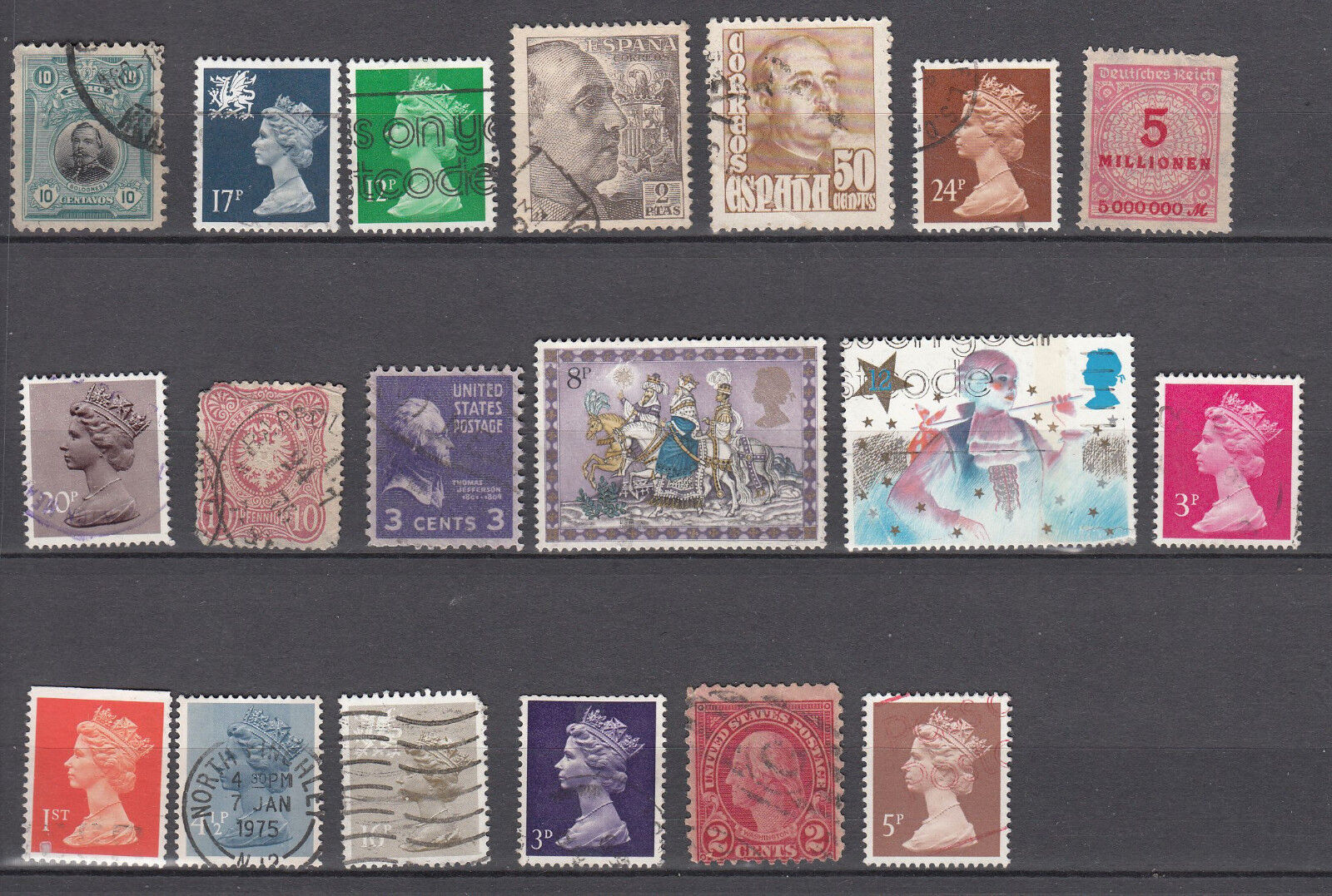 LOT DE TIMBRES A ETUDIER DIVERS PAYS LOT 1 123199031681