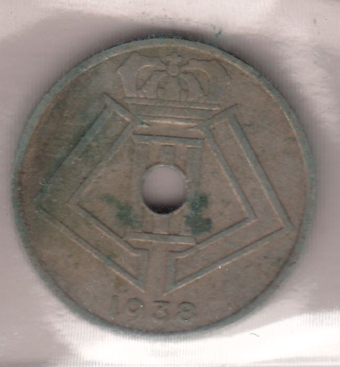 MONNAIE 25 CENTIMES 1938 BELGIE BELGIQUE 401481826691