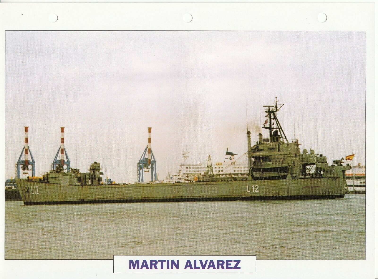 PHOTO BATEAU MILITAIRE BATIMENT DEBARQUEMENT CHARS MARTIN ALVAREZ ESPAGNE 1953 401767842371