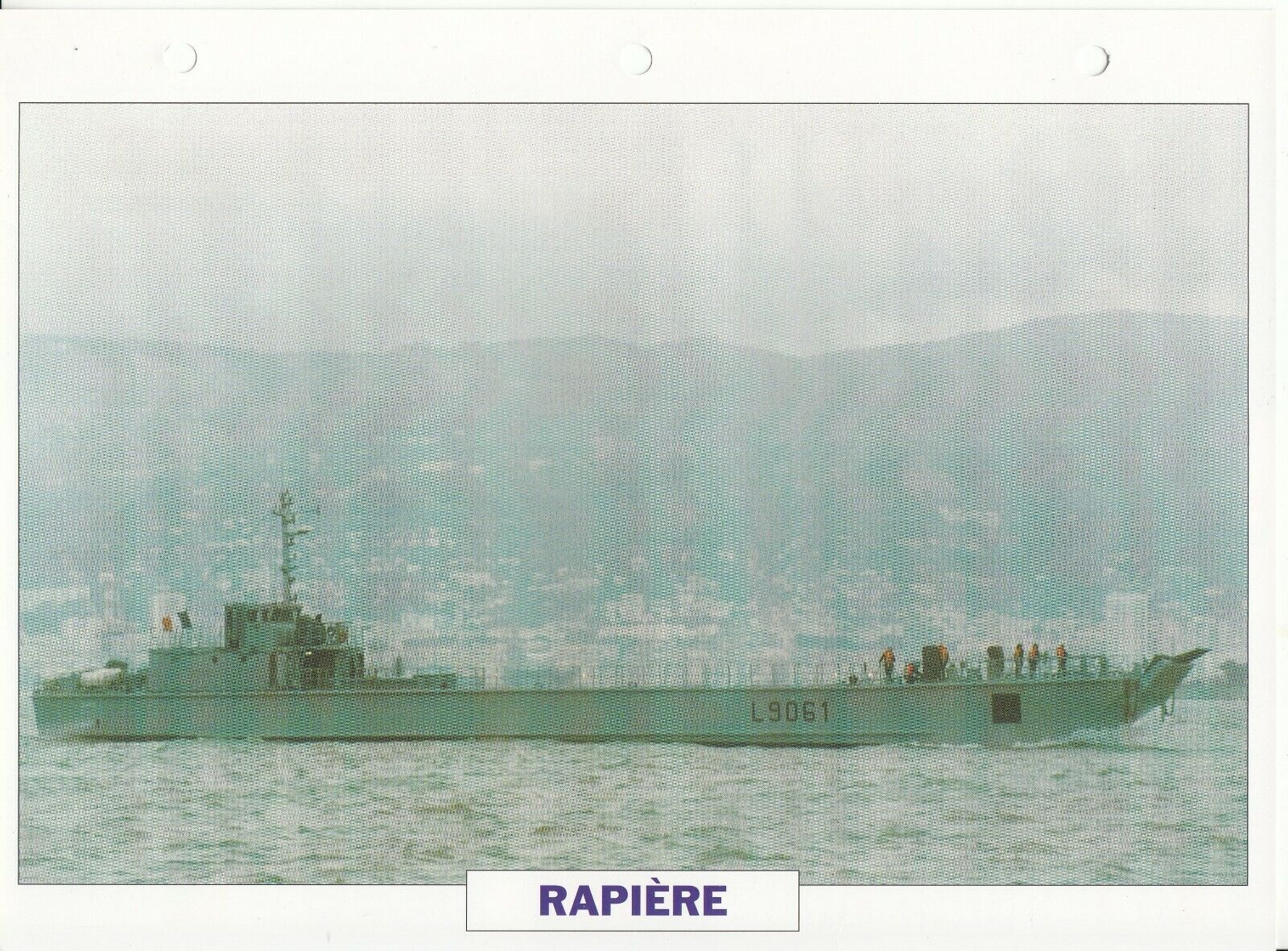 PHOTO BATEAU MILITAIRE CHALANDS DE DEBARQUEMENT RAPIERE FRANCE 1988 123769331251