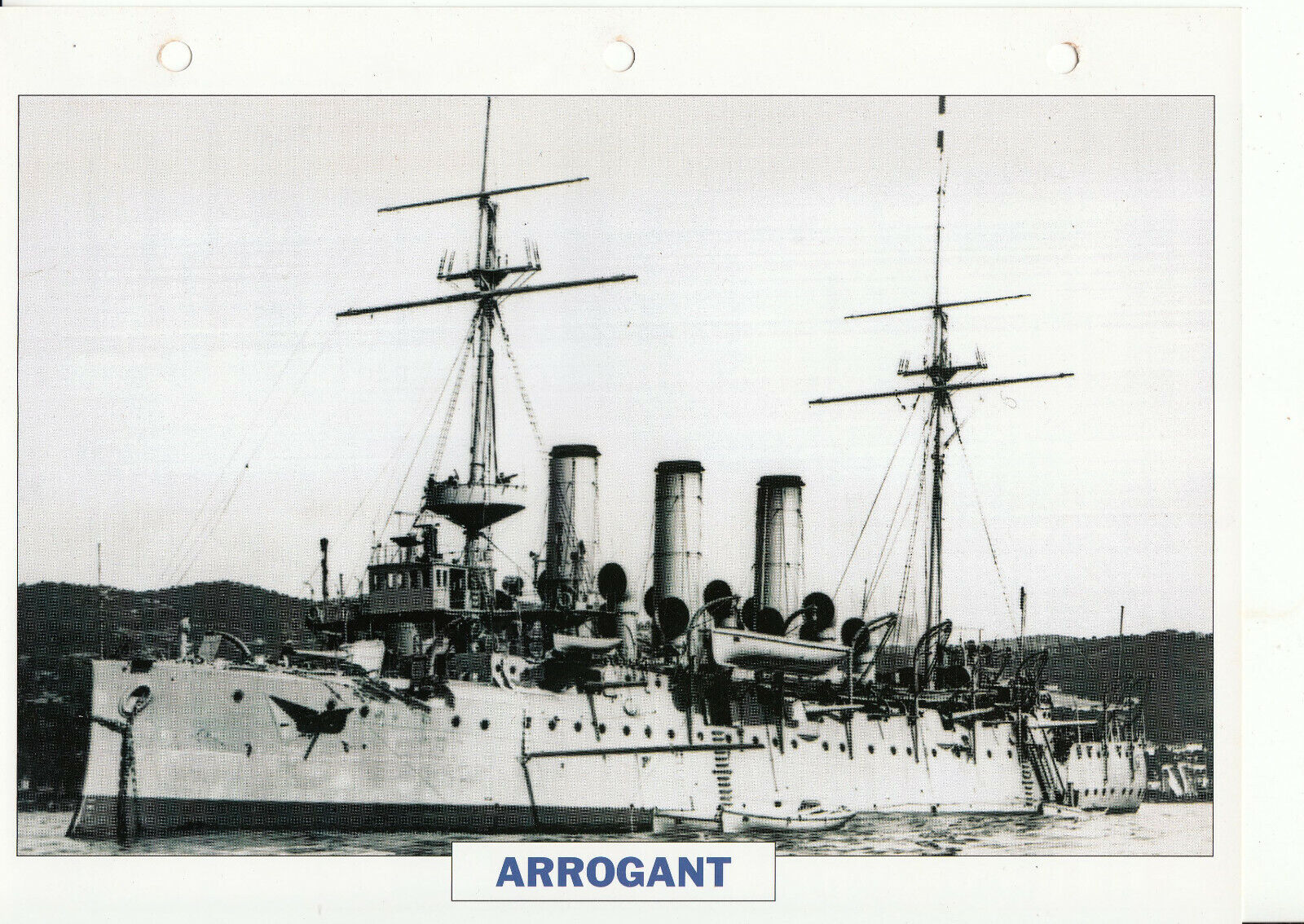 PHOTO BATEAU MILITAIRE CROISEUR ARROGANT GRANDE BRETAGNE 1896 401777164451