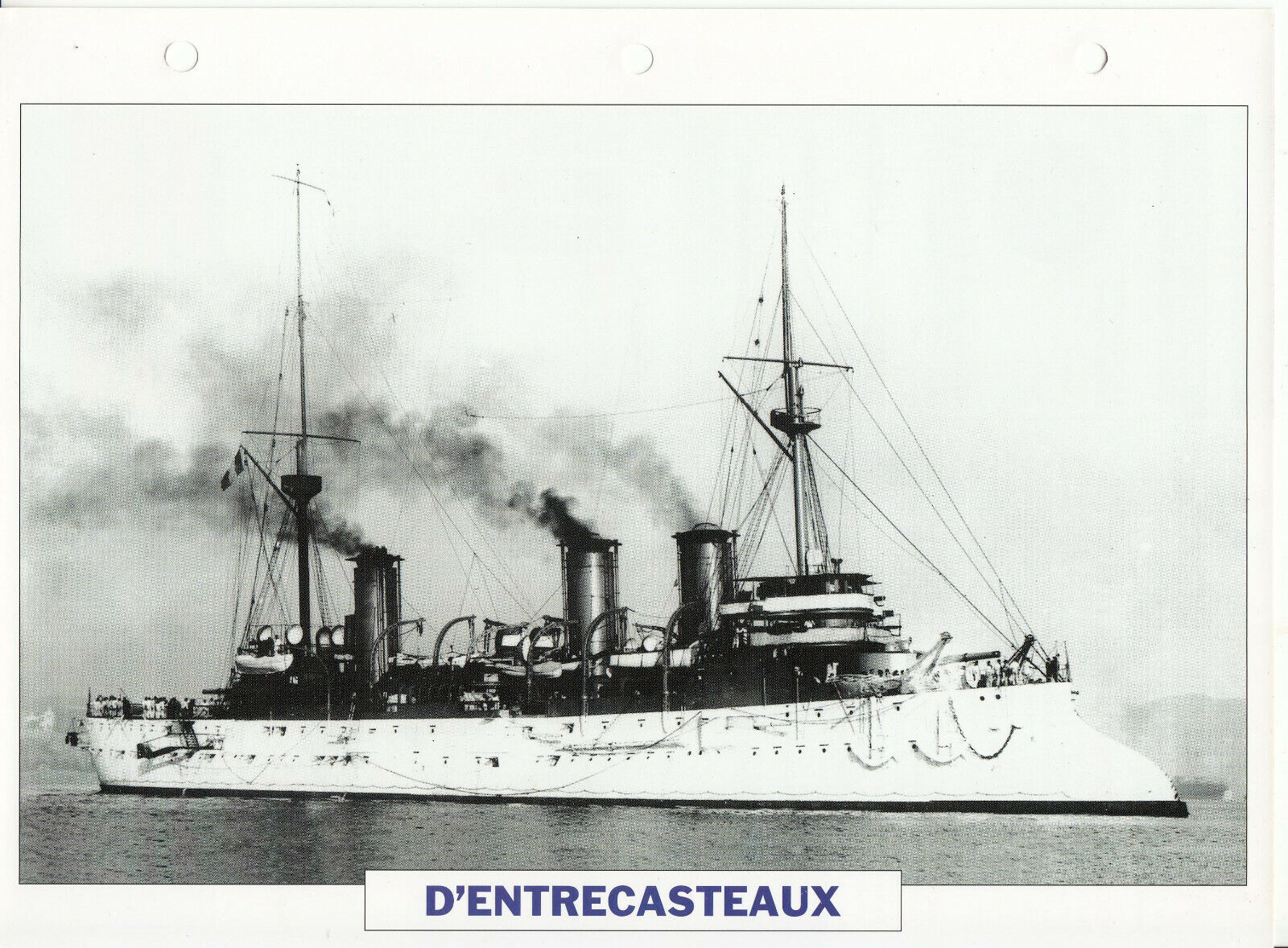 PHOTO BATEAU MILITAIRE CROISEUR D ENTRECASTEAUX FRANCE 1896 123787028371