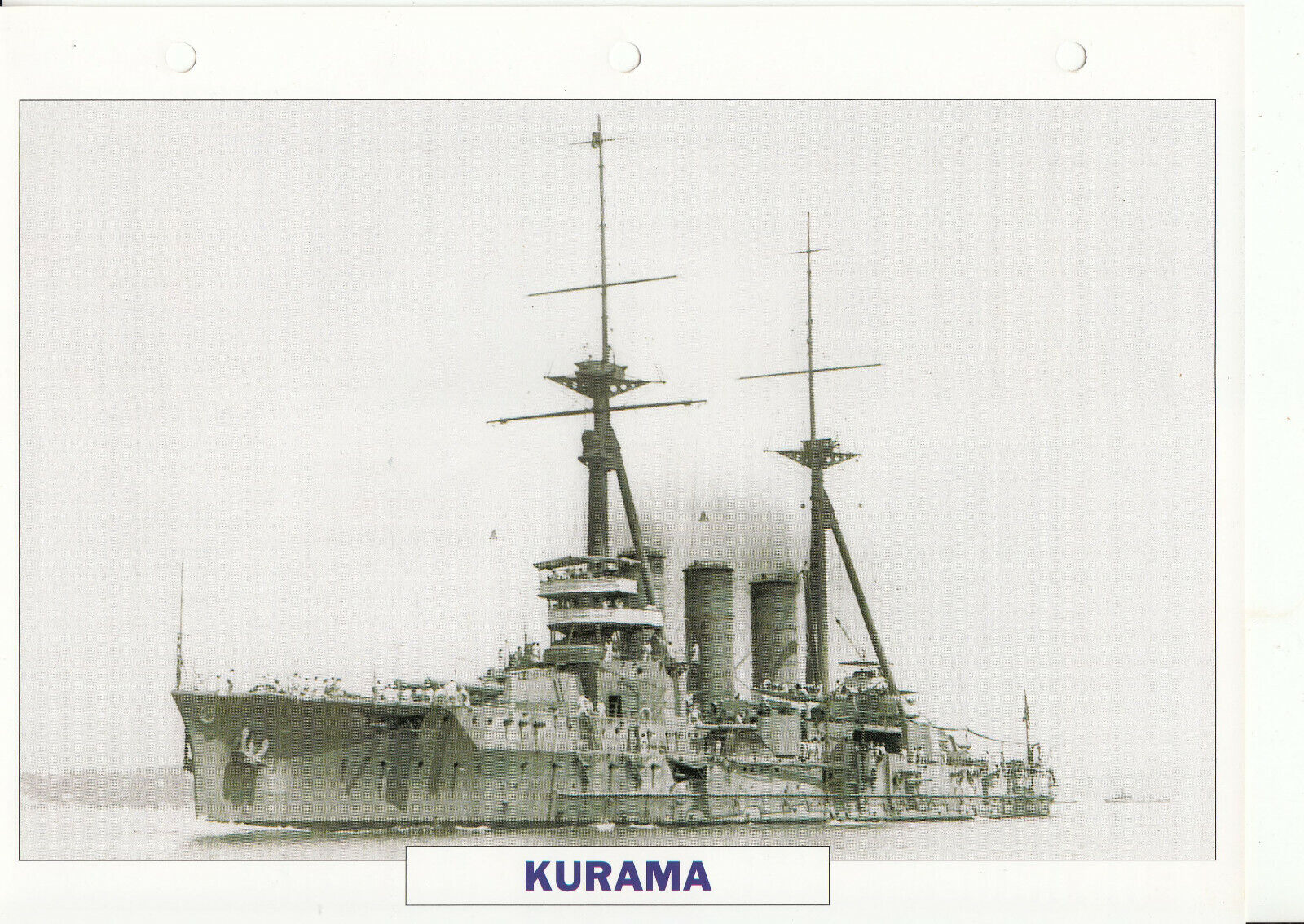 PHOTO BATEAU MILITAIRE CROISEUR KURAMA JAPON 1907 123787028361