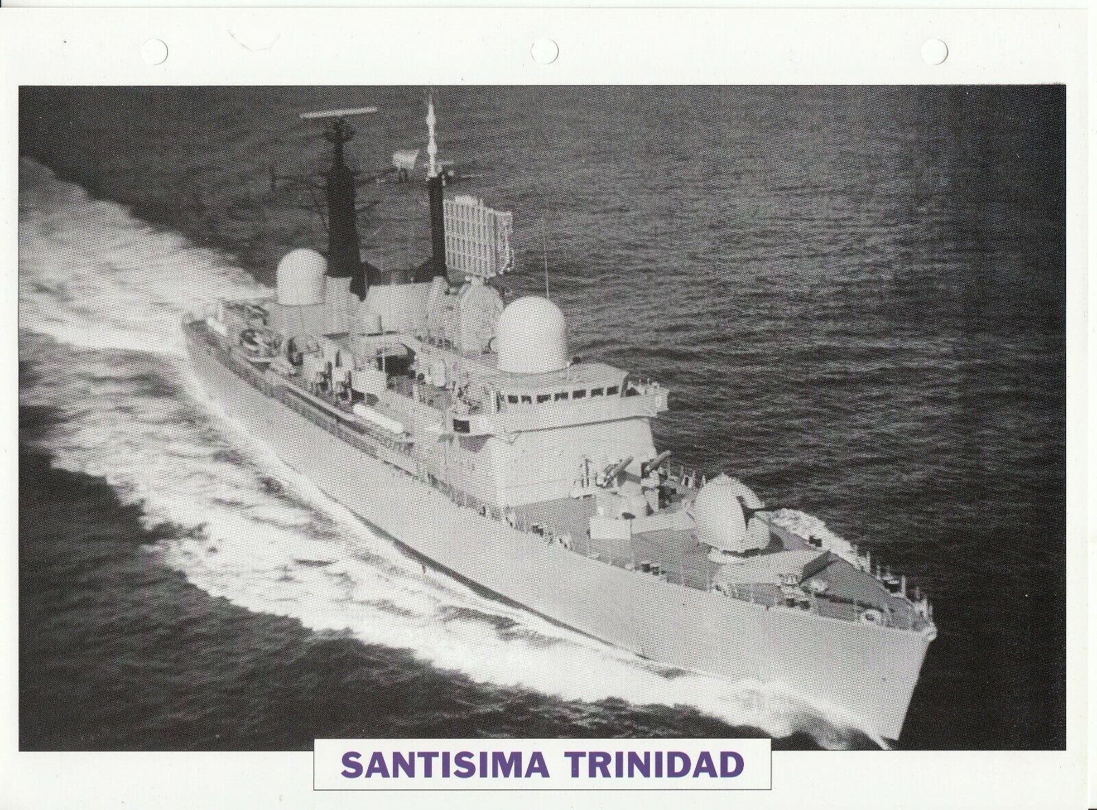 PHOTO BATEAU MILITAIRE DESTROYER LANCE MISSILE SANTISIMA TRINIDAD ARGENTINE 1974 123768034231