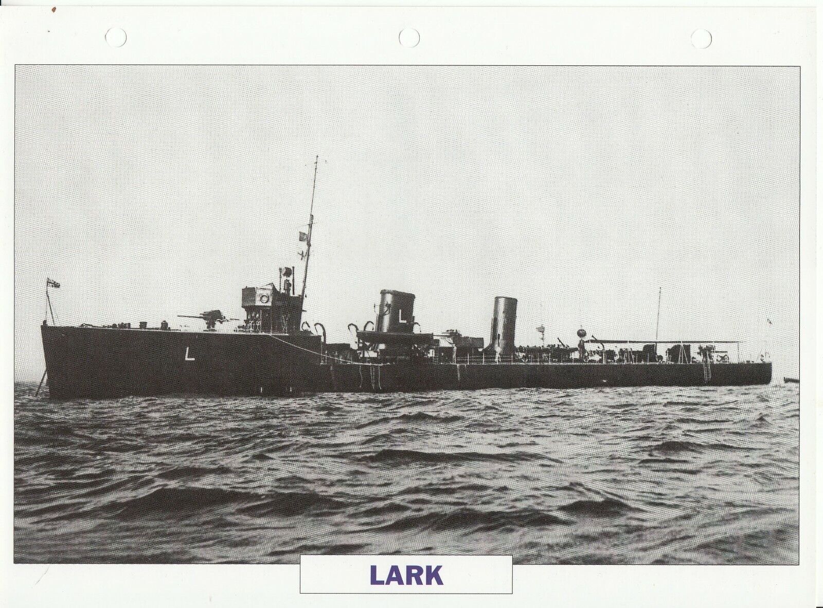 PHOTO BATEAU MILITAIRE DESTROYER LARK GRANDE BRETAGNE 1913 401766674491