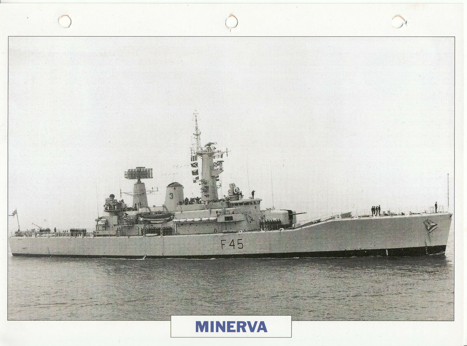 PHOTO BATEAU MILITAIRE FREGATE MINERVA GRANDE BRETAGNE 1964 401783713801