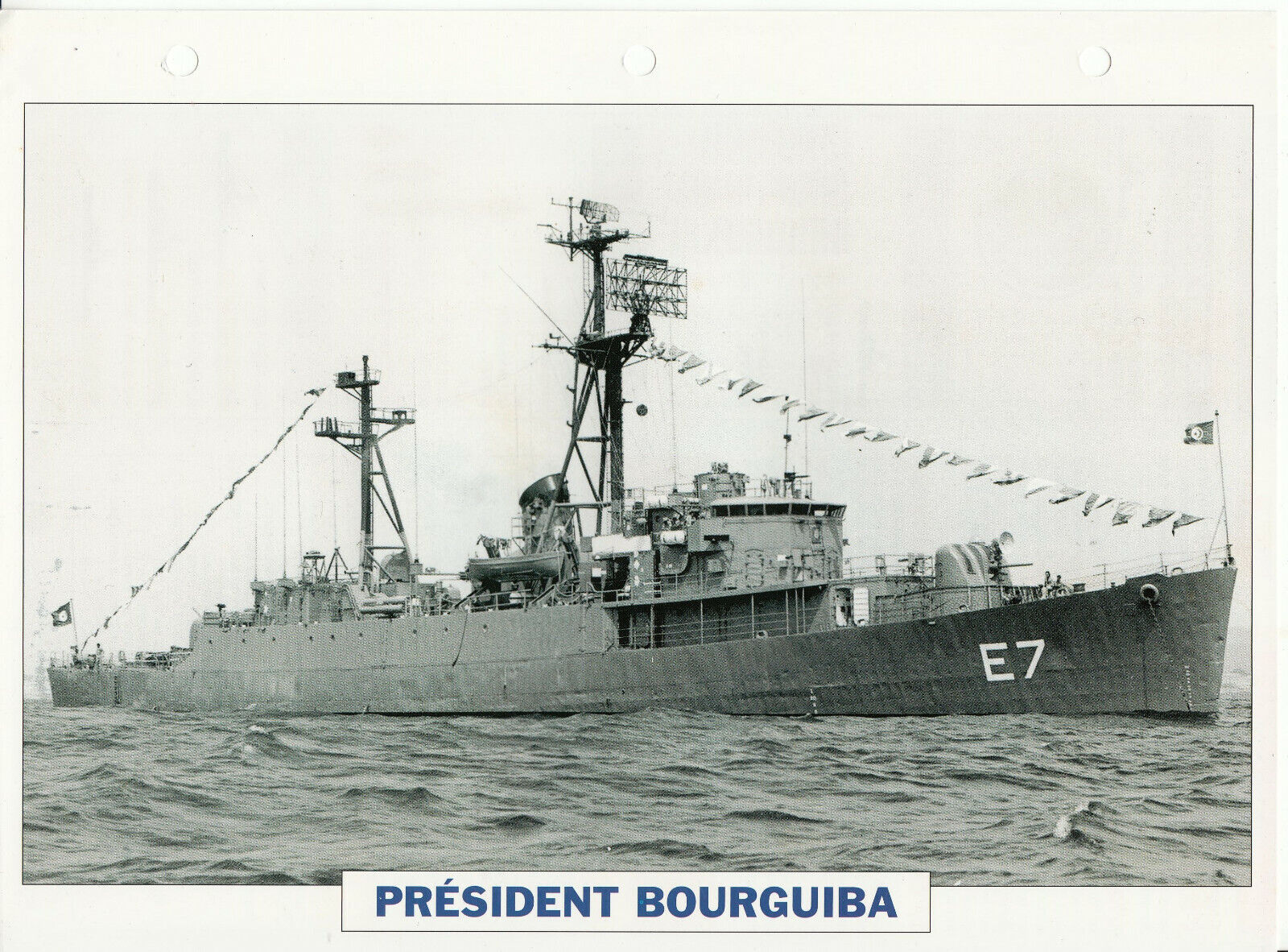 PHOTO BATEAU MILITAIRE FREGATE PRESIDENT BOURGUIDA TUNISIE 1943 123775760181