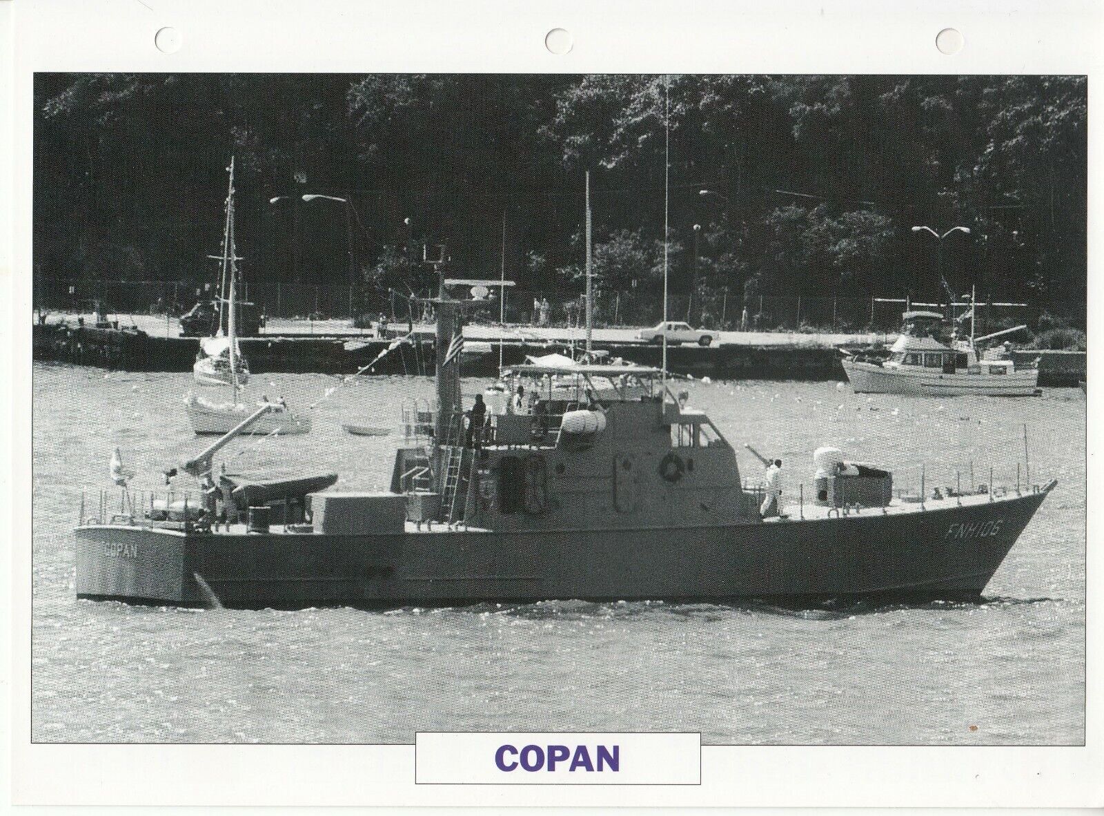 PHOTO BATEAU MILITAIRE PATROUILLEUR COPAN HONDURAS 1986 401766674481