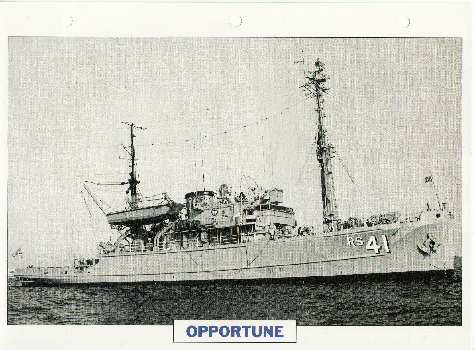 PHOTO BATEAU MILITAIRE SAUVETAGE DE SOUS MARINS OPPORTUNE USA 1945 401780606421