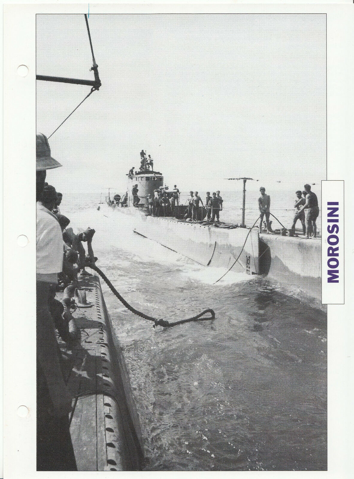 PHOTO BATEAU MILITAIRE SOUS MARIN MOROSINI ITALIE 1938 123772038281