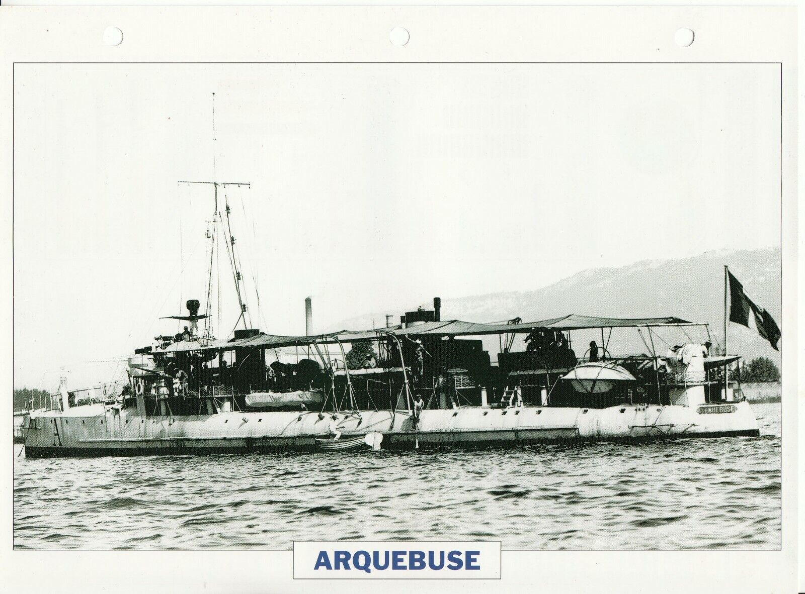 PHOTO BATEAU MILITAIRE TORPILLEUR ARQUEBUSE FRANCE 1902 401767232881