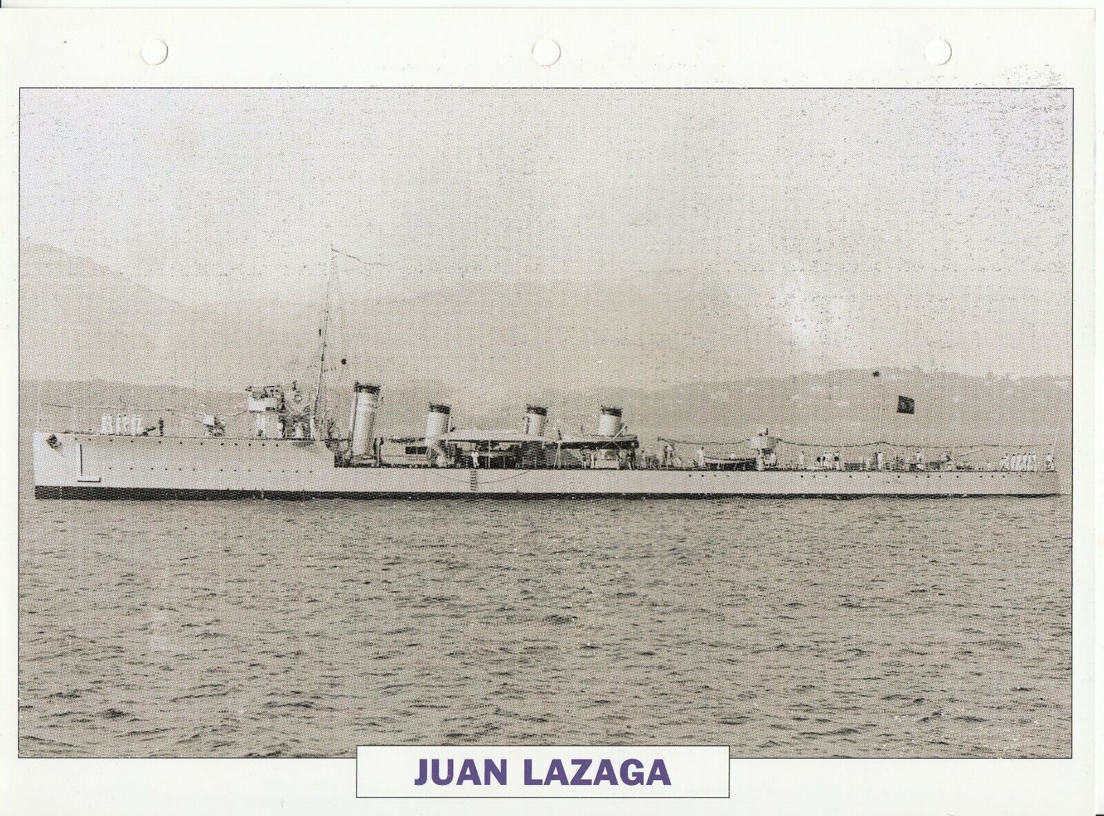 PHOTO BATEAU MILITAIRE TORPILLEUR JUAN LAZAGA ESPAGNE 1924 123768034251