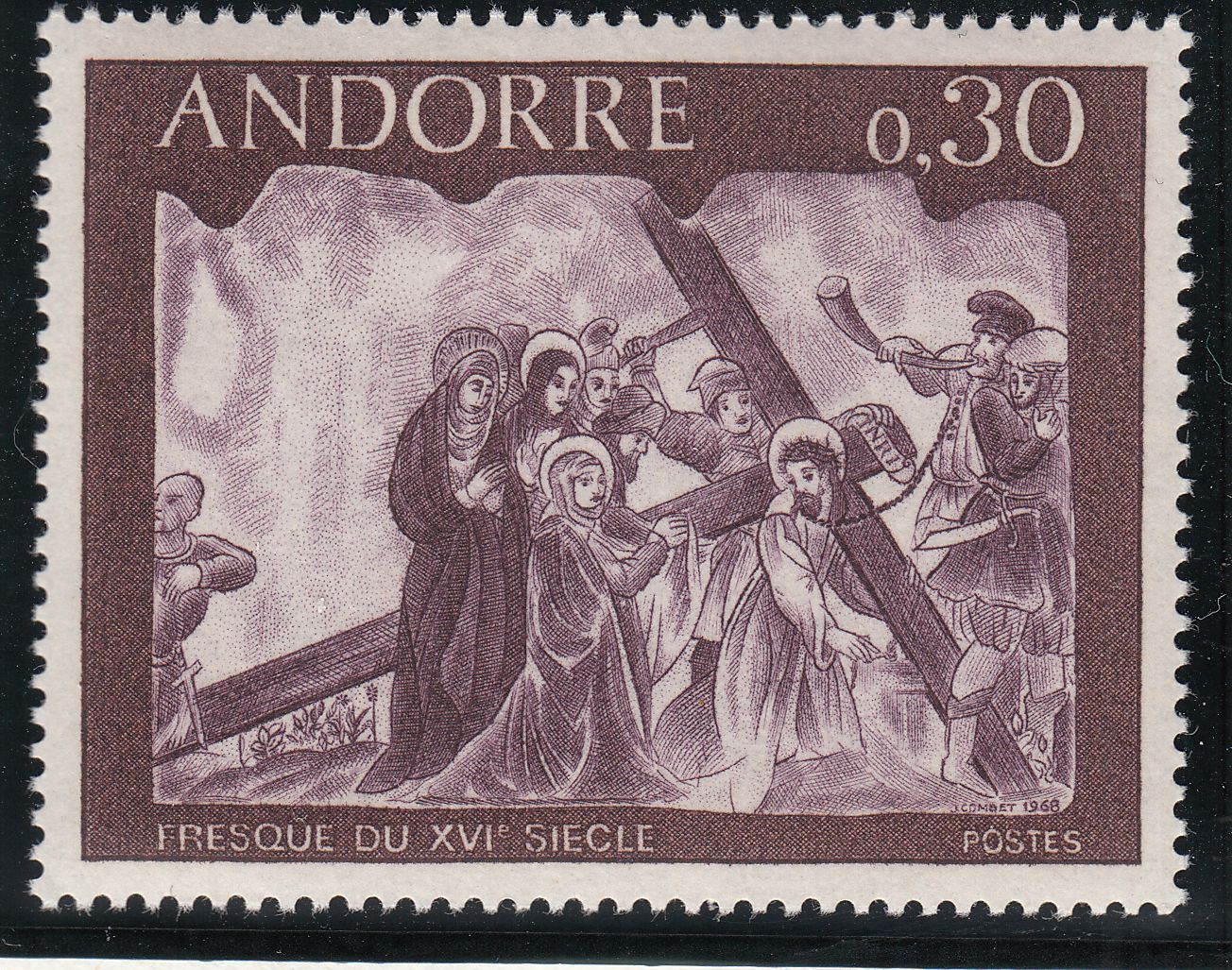 TIMBRE ANDORRE FRANCE NEUF N 192 SAINTE VERONIQUE ET LE CHRIST 401242622661