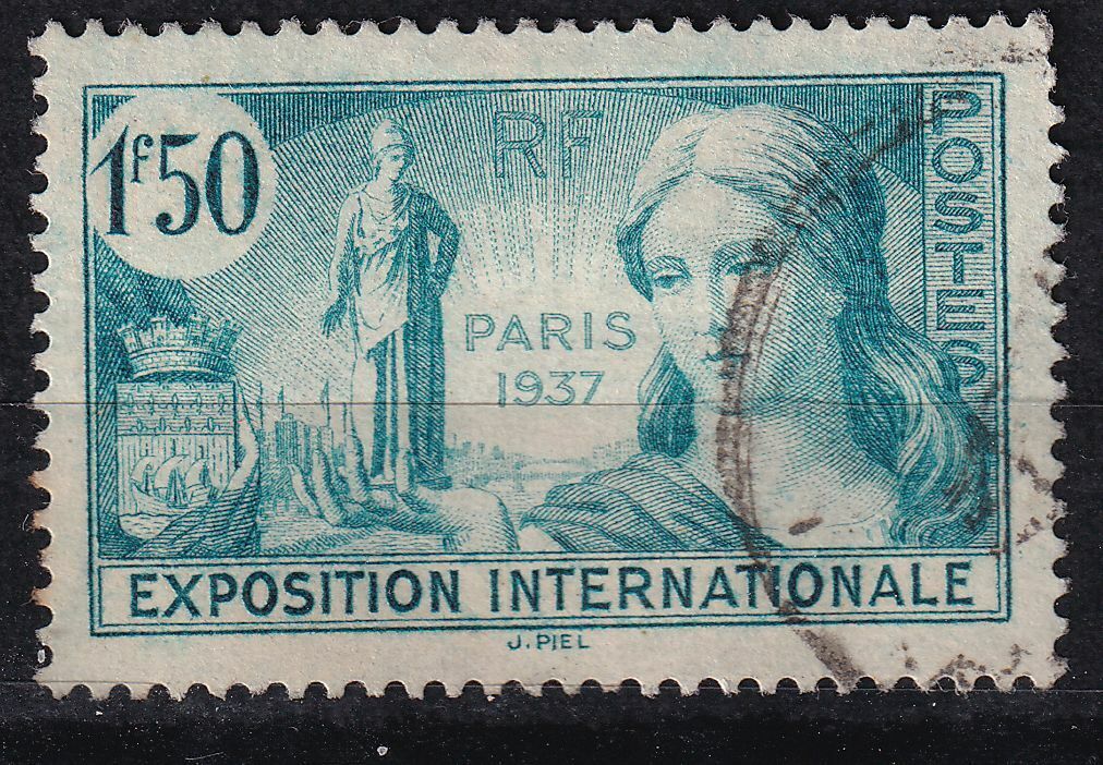 TIMBRE FRANCE OBLITERE N 336 EXPOSITION INTERNATIONALE PARIS 1937 403641000561