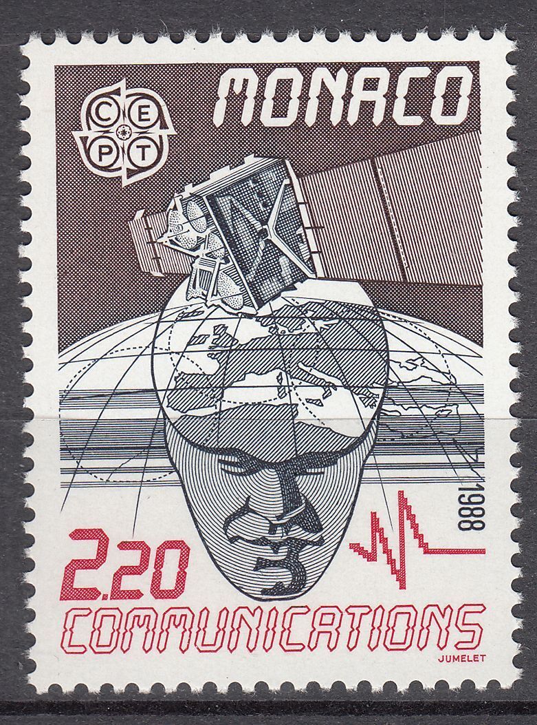 TIMBRE MONACO NEUF N 1626 EUROPA SATELLITE COMMUNICATION 123510314781