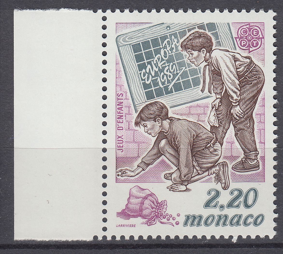 TIMBRE MONACO NEUF N 1686 EUROPA JEU D ENFANTS JEU DE BILLE 401646874051