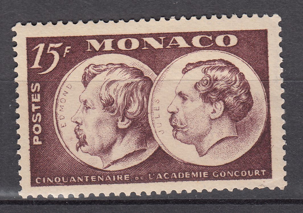 TIMBRE MONACO NEUF N 352 EDMOND ET JULES DE GONCOURT 123467930771