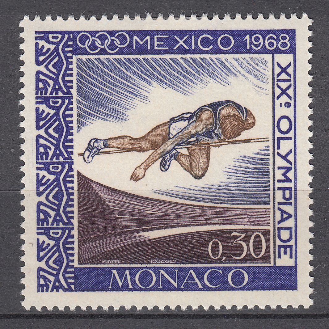 TIMBRE MONACO NEUF N 737 jeux olympique de mexico SAUT 401567708111