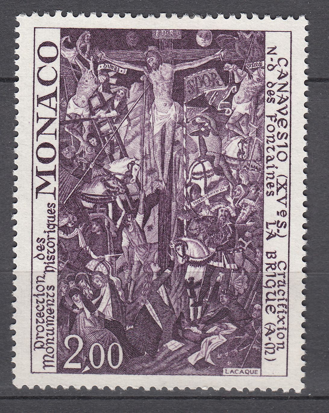 TIMBRE MONACO NEUF N 909 MONUMENTS HISTORIQUE CRUCIFIXION 123333876541