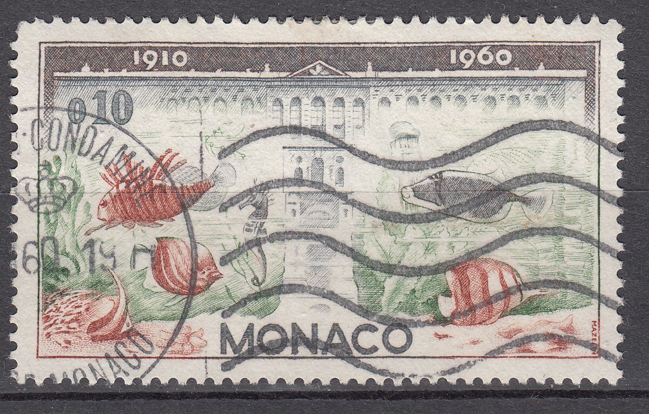 TIMBRE MONACO OBL N 527 LE CELEBRE AQUARIUM DU MUSEE OCEANOGRAPHIQUE 401636001891