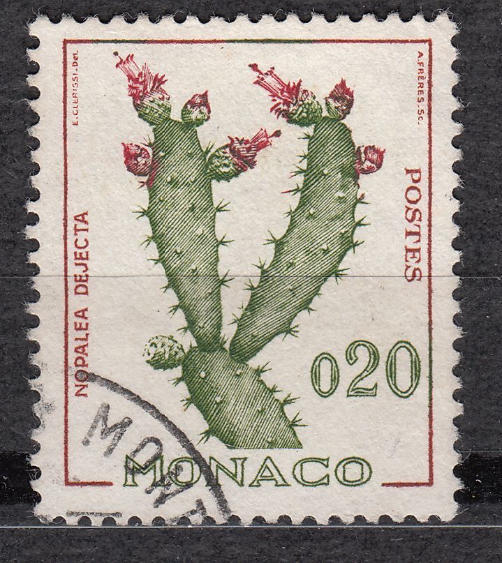 TIMBRE MONACO OBL N 543 NOPALEA DEJECTA FLORE 123069775541