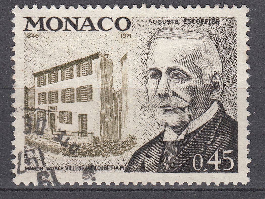 TIMBRE MONACO OBL N 911 AUGUSTE ESCOFFIER 401589288261