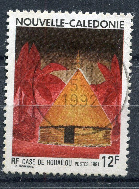 TIMBRE OBL NOUVELLE CALEDONIE FRANCE N 609 CASES CALEDONIENNES 110964084161