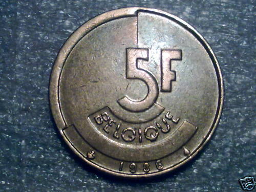 5 FRANCS BELGIQUE 1986 110613377082