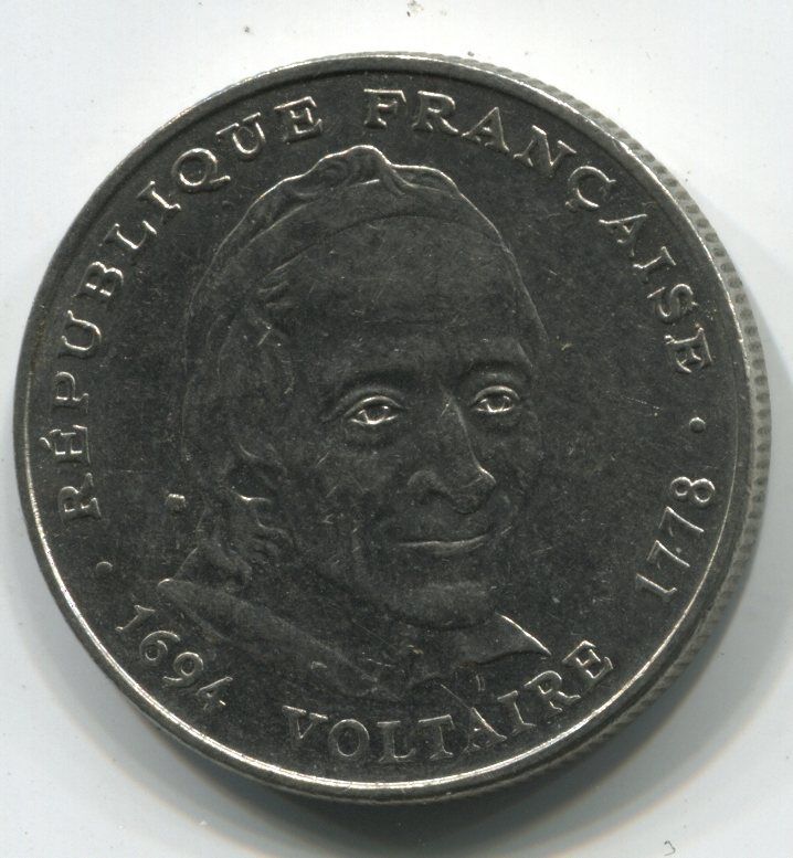 5 FRANCS VOLTAIRE 1994 COMMEMORATIVE 120909004192