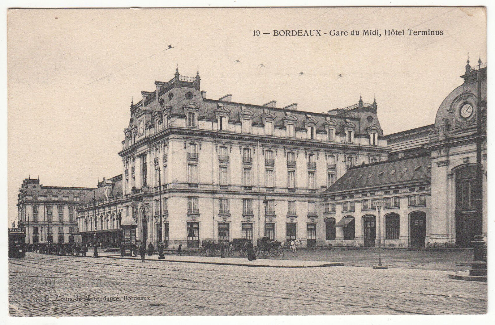 CARTE POSTALE BORDEAUX LA GARE DU MIDI ET L HOTEL TERMINUS 401222073262