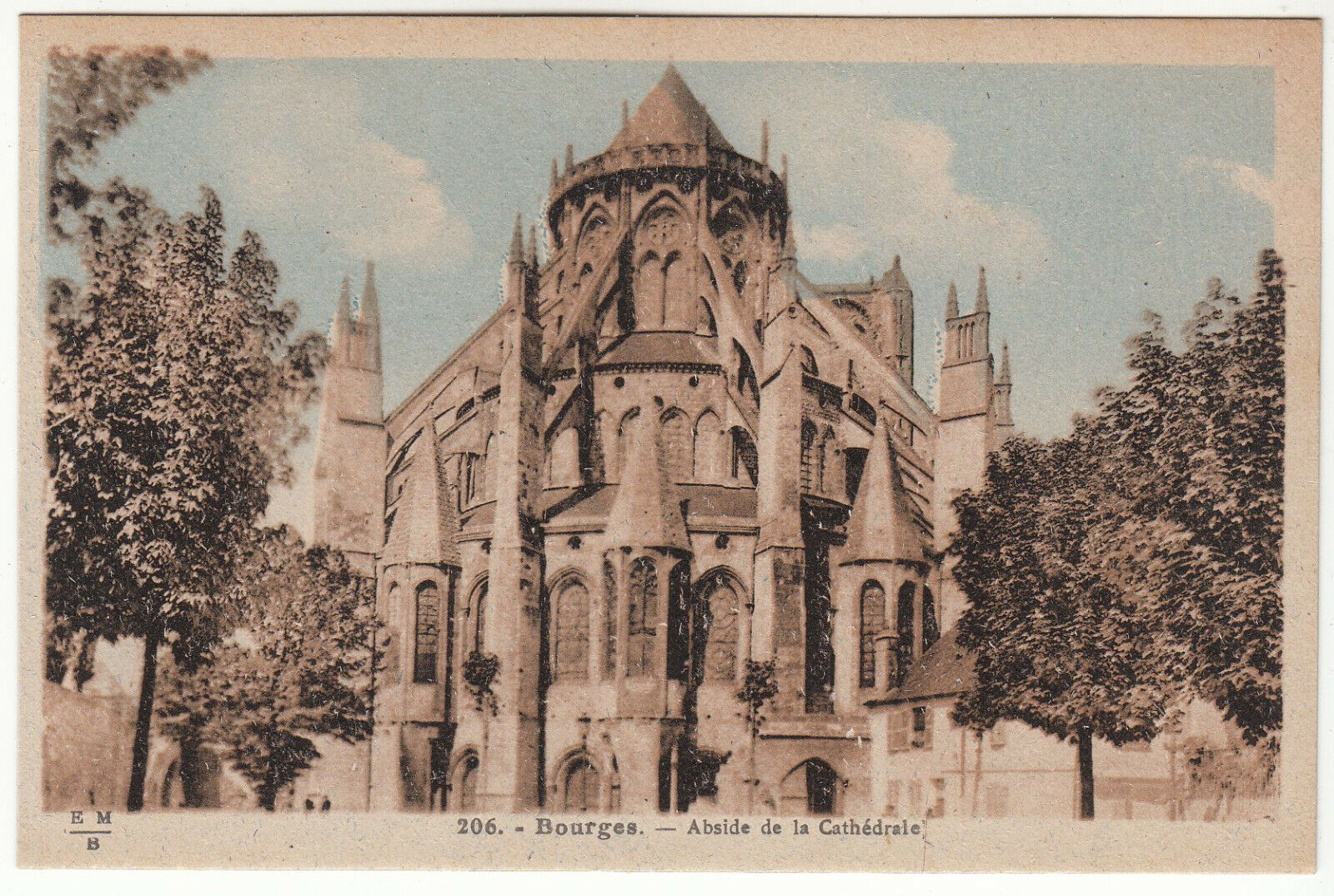 CARTE POSTALE BOURGES ABSIDE DE LA CATHEDRALE 402002823442