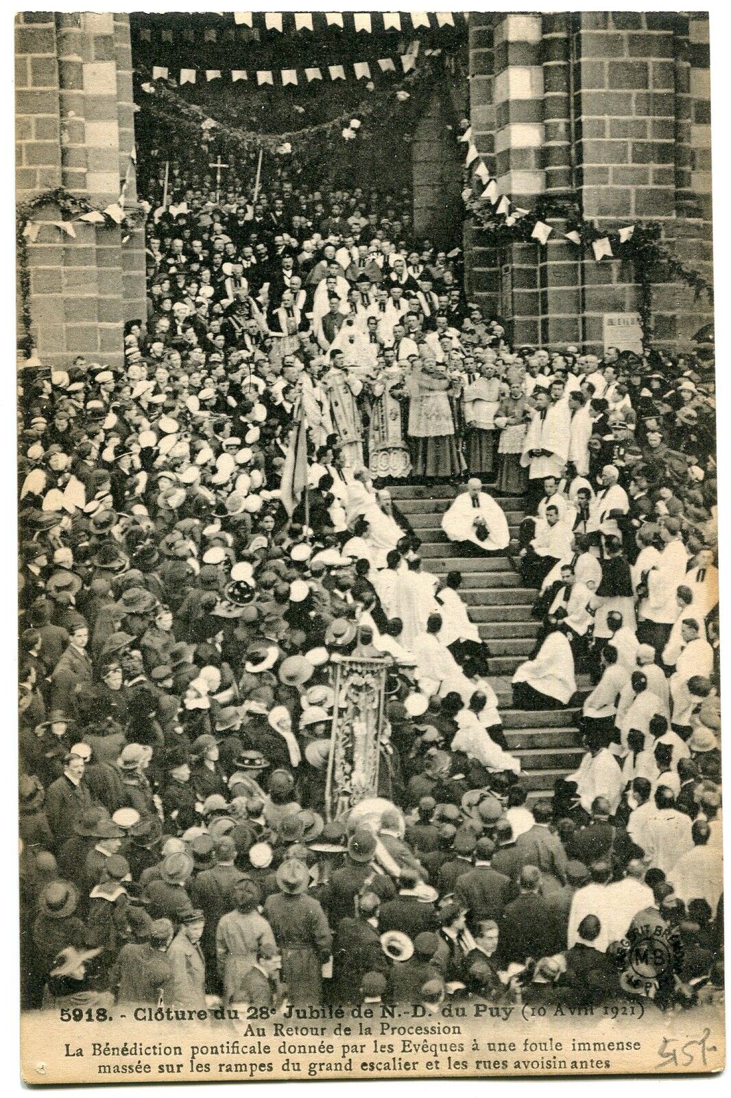 CARTE POSTALE CLOTURE DU 28 JUBILE DE NOTRE DAME DU PUY 121507319692