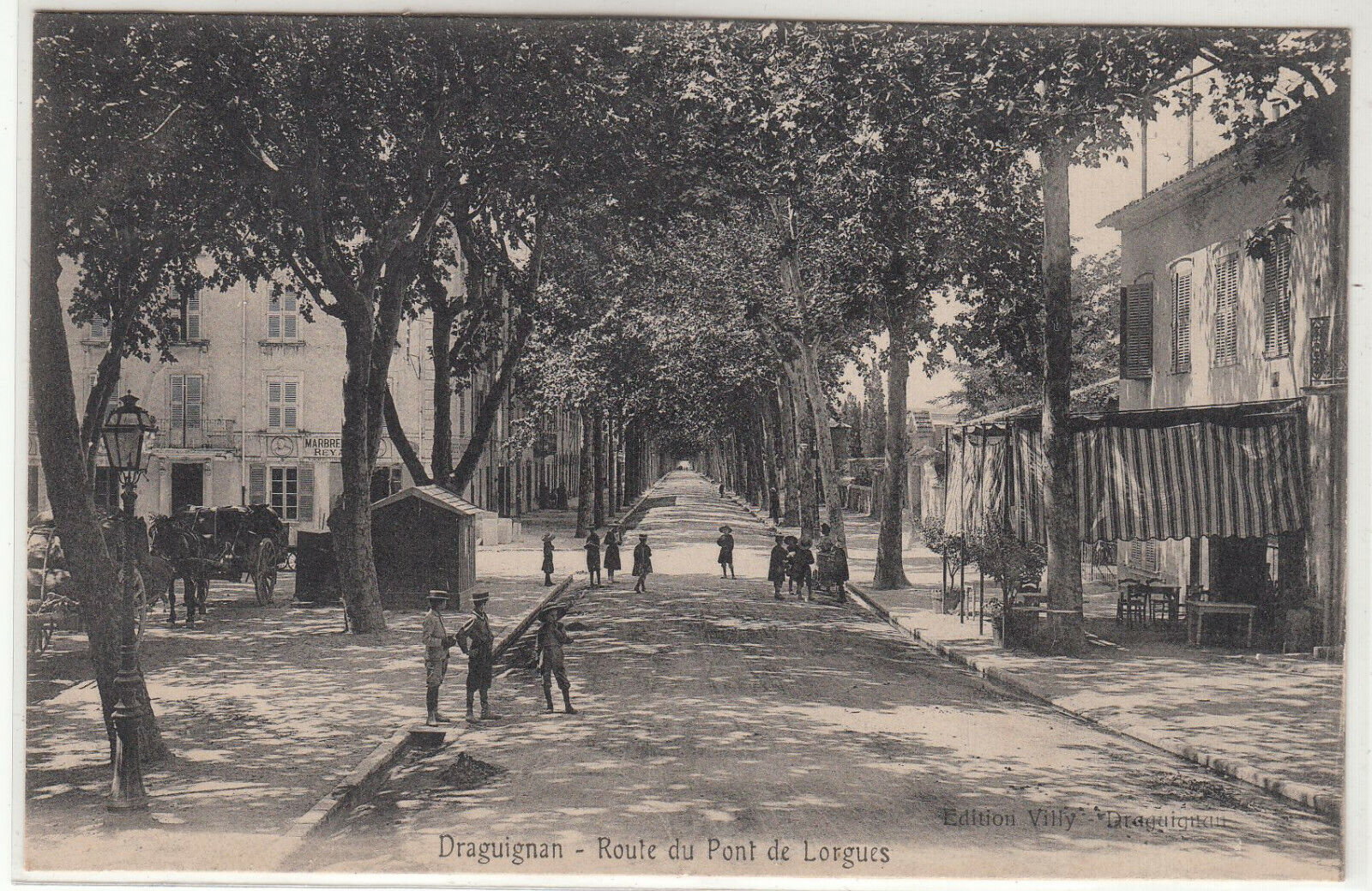 CARTE POSTALE DRAGUIGNAN ROUTE DU PONT DE LORGUES 123951541112