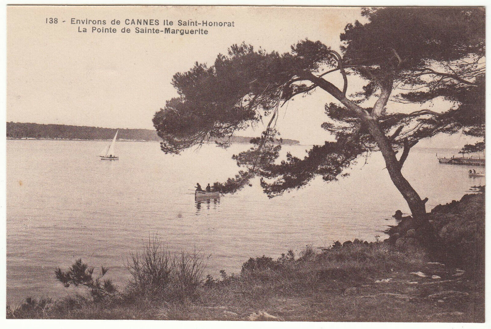 CARTE POSTALE ENVIRONS DE CANNES ILE SAINT HONORAT LA POINTE SAINTE MARGUERITE 401953838152