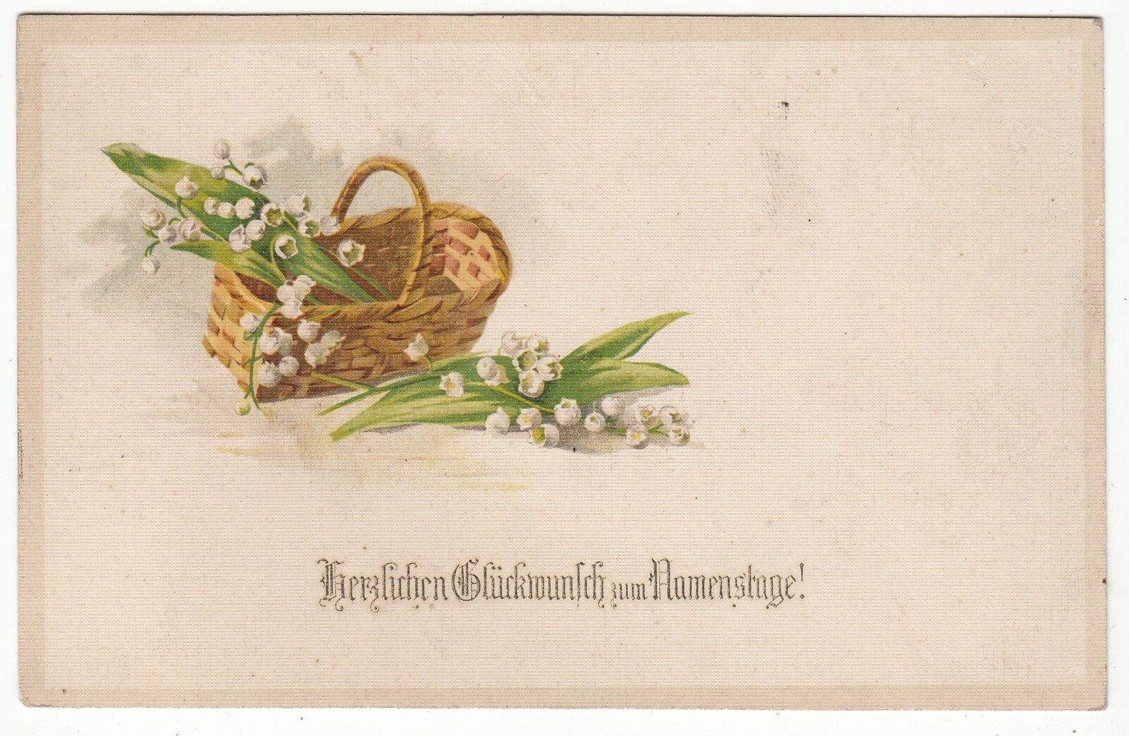 CARTE POSTALE FANTAISIE ALLEMAGNE PANNIER DE MUGUET 401196763292