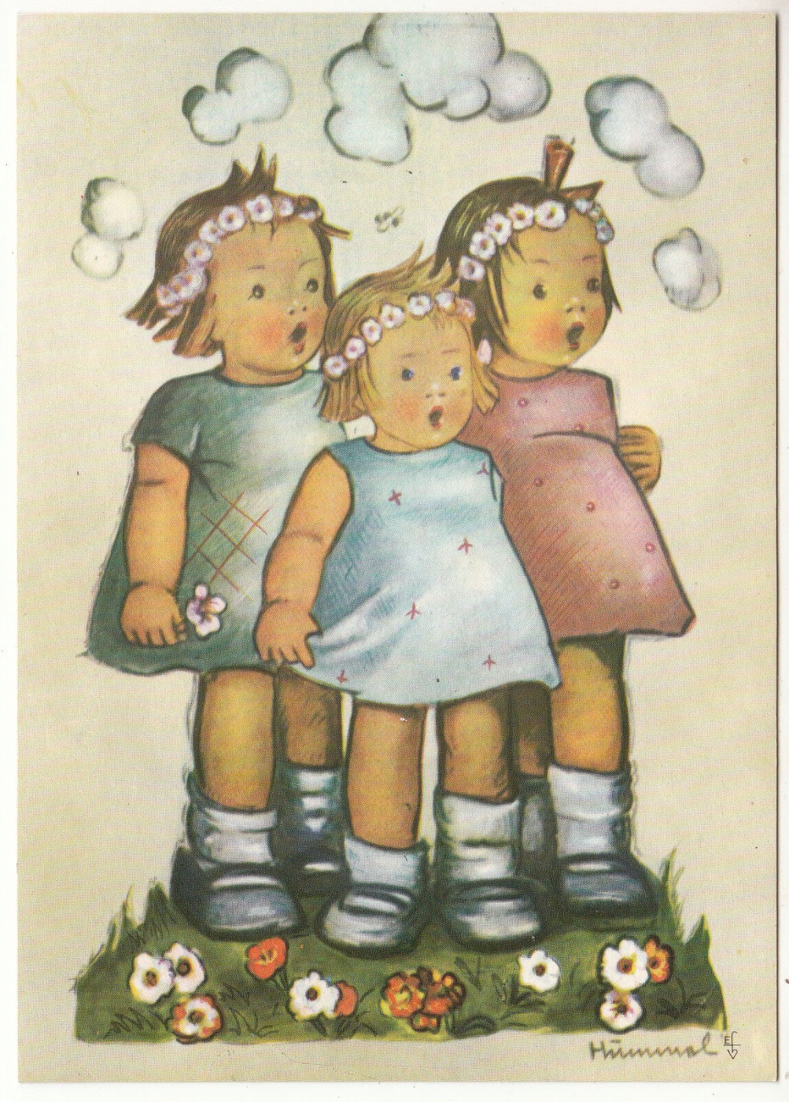 CARTE POSTALE ILLUSTRATEUR HUMMEL DAS TRIO