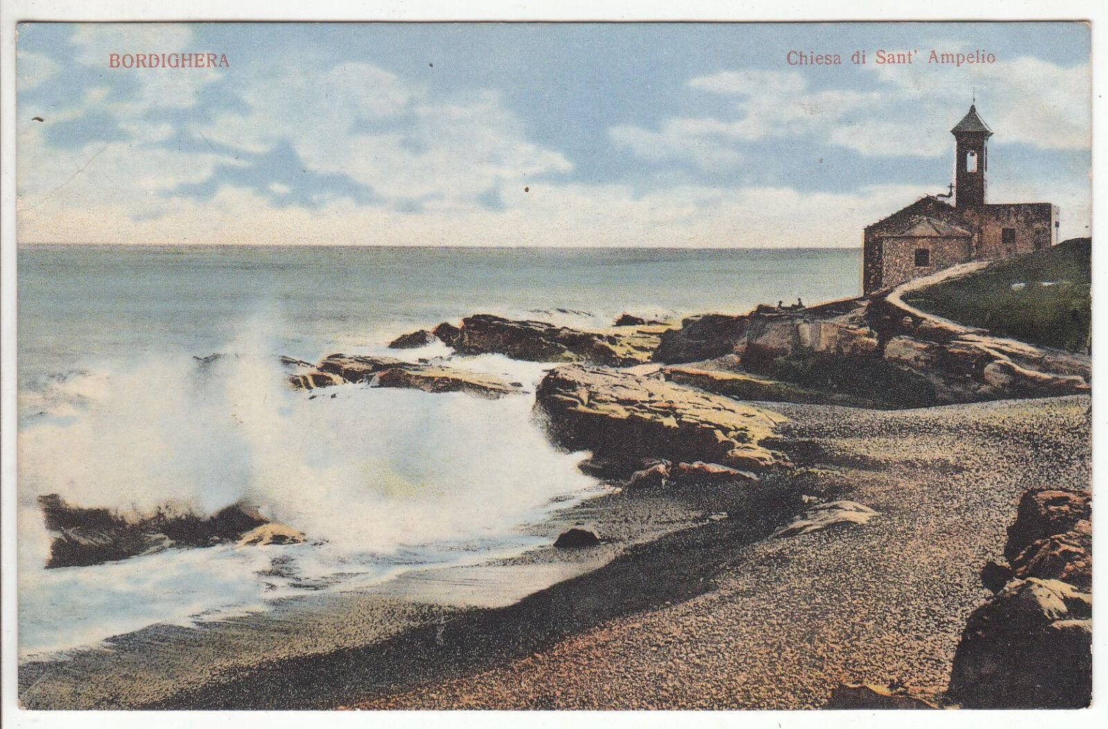 CARTE POSTALE ITALIE BORDIGHERA CHIESA DI SANT AMPELIO 401241222042