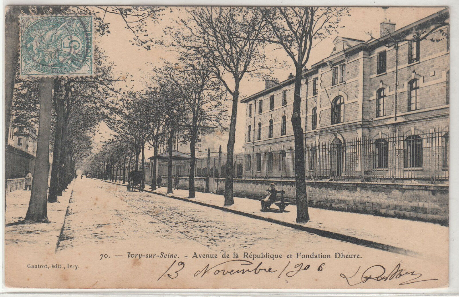 CARTE POSTALE IVRY SUR SEINE AVENUE DE LA REPUBLIQUE ET FONDATION DHEURE 401934537832