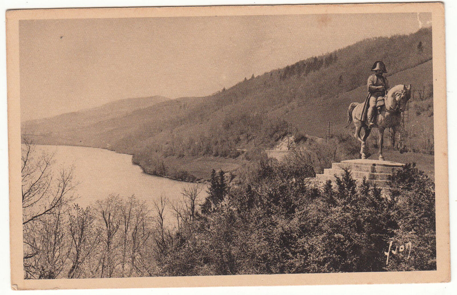 CARTE POSTALE LAC DE LAFFREY STATUE DE NAPOLEON OEUVRE DE FREMIET 123176646632