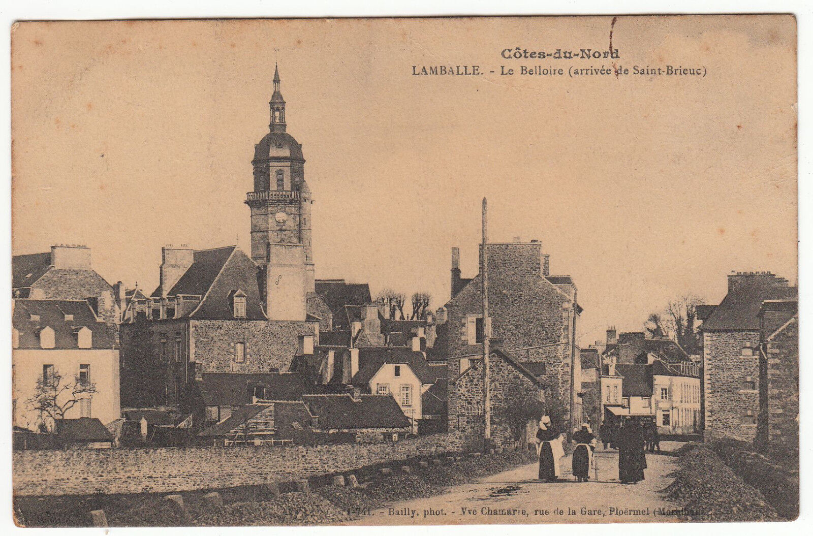 CARTE POSTALE LAMBALLE LE BELLOIRE ARRIVEE DE SAINT BRIEUC 401384832742