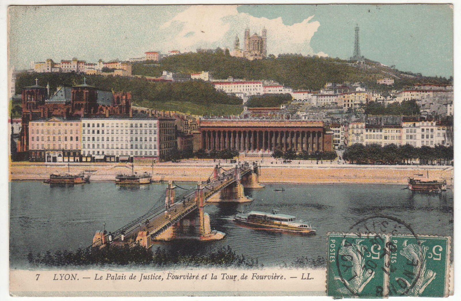 CARTE POSTALE LYON LE PALAIS DE JUSTICE FOURVIERE ET LA TOUR DE FOURVIERE 401220375132