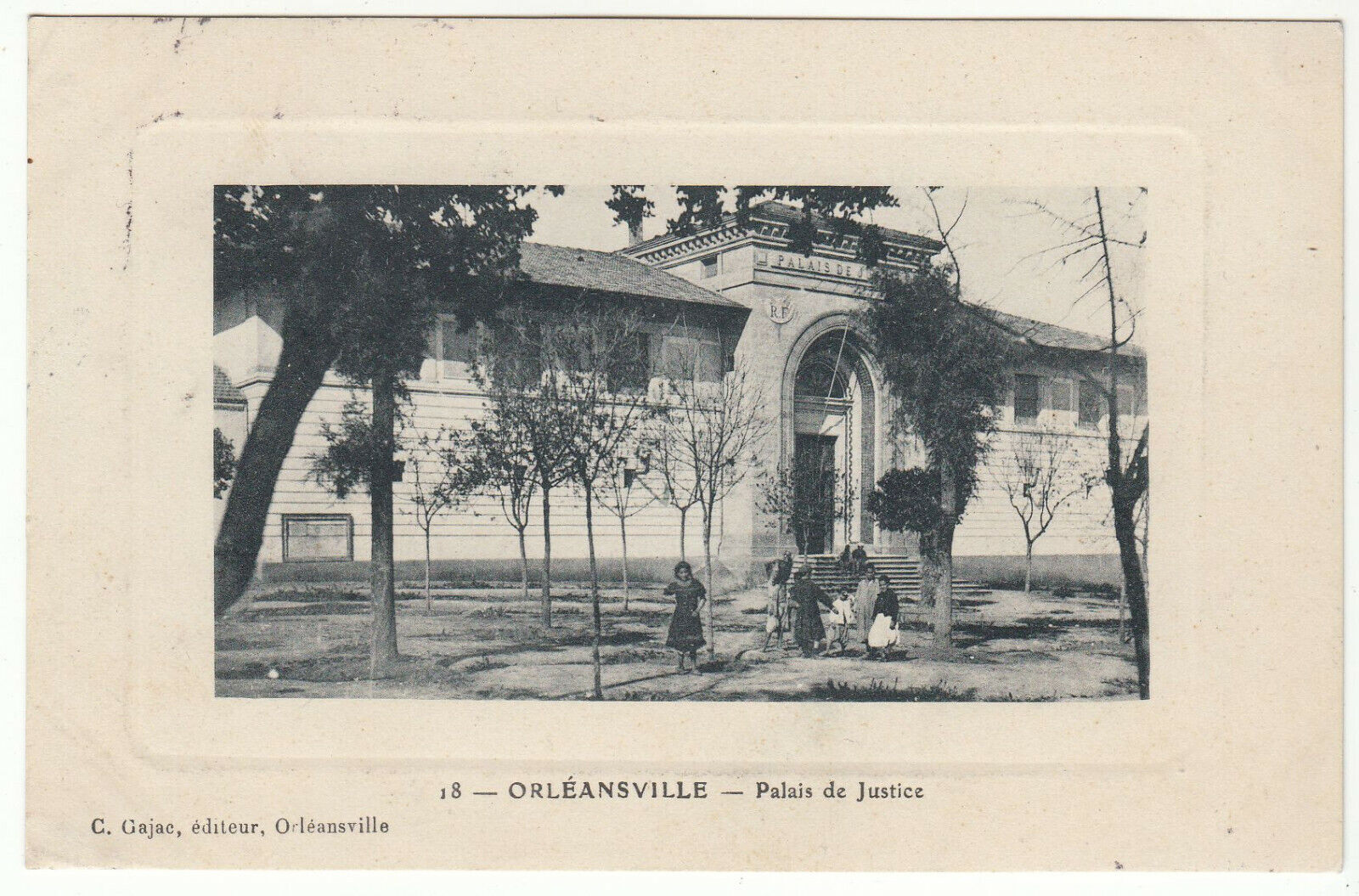 CARTE POSTALE ORLEANSVILLE PALAIS DE JUSTICE 123961070822