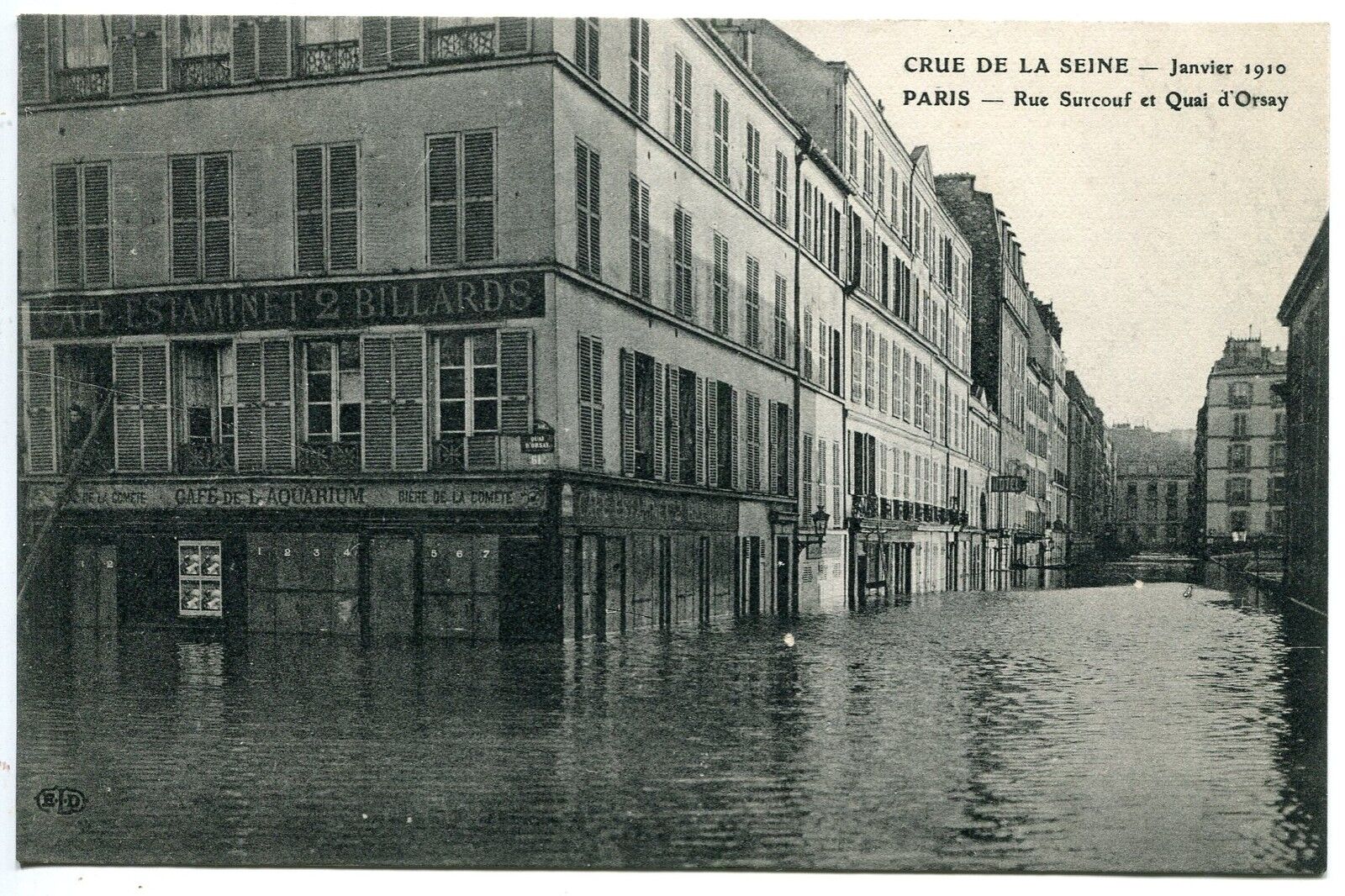 CARTE POSTALE PARIS CRUE DE LA SEINE 011910 RUE SURCOUF ET QUAI D ORSAY 121377850852